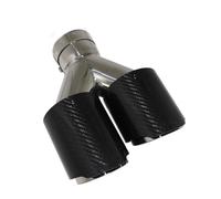 Puntale Per Marmitta Lucida In Fibra Di Carbonio Per Auto Forma A Y Doppia Uscita Tubo Di Scarico Ugello Decorativo Universale Terminale Di Coda(Right 51mm-101mm)