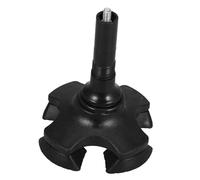 Puntale per Stampella Nero, Base Larga Stabile per Bastone | Plastica e Lega di Alluminio, Antiscivolo su Superfici Lisce, per Passeggiate All'aperto e Uso Quotidiano