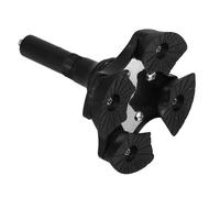 Puntale per Stampelle Antiscivolo Nero, Base Larga in Alluminio | Plastica Resistente All’Usura, per Bastoni Pieghevoli e Appoggio Stabile su Sentieri Fangosi