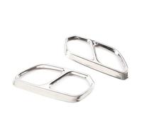 Puntale Scarico per Auto per VW per Touareg 2019-2021 Auto in Acciaio Inox Posteriore Sinistra Destra Scarico Silenziatore Tubo Coperchio Punta(Argento)
