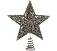 Puntale stella argento silver punta per albero di natale addobbi natalizi casa i