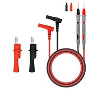 Puntali da Test per Multimetro con Pinze a Coccodrillo Sonda di Prova per Multimetro Cavi di Misura Multimetro per Elettrico Test Circuito Tensione