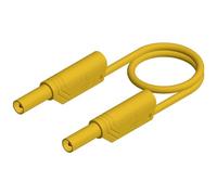 Puntali di sicurezza [ Spina a listello 4 mm - Spina a listello 4 mm] 0.50 m Giallo SKS Hirschmann MLS SIL WS 50/1 gel