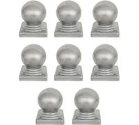 Puntali for pali di recinzione, 8 puntelli for pali di recinzione a sfera, tappi for pali di recinzione in metallo zincato, puntale for pali di recinzione da giardino, tappo for pali di recinzione a s