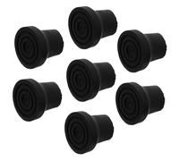 Puntali in Gomma per Bastone da Passeggio 16mm 8 Pezzi Neri | Consigli per Stampelle e Deambulatori, Antiscivolo, Facili da Sostituire