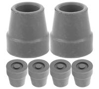 Puntali in Gomma per Bastone Quadripode 16mm, 6 Pezzi | Ricambio Antiscivolo per Bastoni in Alluminio, Stabilità su Pietra e Marciapiede, Manutenzione Rapida