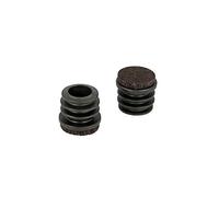 Puntali interni alettati tondi neri con feltro Ø 22 mm. 4 pz.