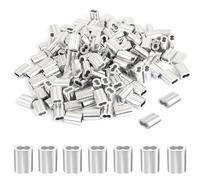 Puntali, Manicotti a crimpare for cavi 200 pezzi Manicotto a in alluminio for cavo metallico da 3 mm 4 5 6 Clip in a doppio foro(3mm)