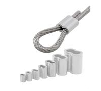 Puntali, Manicotti for crimpare cavi 1000 pezzi Puntali for filo a doppio foro Accessori hardware for corda con tappo in alluminio a 8 forme