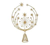 Puntali per Alberi di Natale - Stella 3D con di Neve per Albero di Natale,Decorazione Leggera in Metallo per Interni ed Esterni per Casa Salotto Autunno