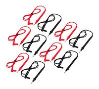 Puntali per multimetro Sonde J30030 5Set Ultra Fine 2mm Ad alte prestazioni 10A Corrente Durevole Cavi in ottone PVC per strumenti industriali multimetro Nero Rosso 36,6 pollici