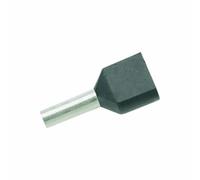 Puntalino a Bussola TWIN Preisolato Nero per 2 Cavi 1,5 mmq Conf. 1000pz