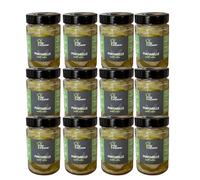 Puntarelle Sott’Olio alla Calabrese - Prodotto Artigianale Italiano - Conserva Vegetale Senza Conservanti - Specialità Tipica Gourmet - Barattolo da 320 - Val D'Esaro (12 Vasi da 320g)
