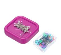 Puntaspilli Cucito Magnetico, Cuscino Magnetico, Cuscino per Pin Magnetico, Incluso 200 Aghi da Cucito, Potente Porta Spilli Magnetico, Supporto per Perno da Cucito, per Cucitomano Crafts (Violetta)