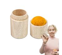 Puntaspilli da Cucito - Scatola Portatile per Ad Ago, Coperchio in Legno, Organizer Compatto per Lavori Artigianali, Finitura Liscia, Stile Fatto A Mano, Progetti di Cucito Quilting Fai da Te,