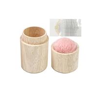 Puntaspilli da Cucito - Scatola Portatile per Ad Ago, Coperchio in Legno, Organizer Compatto per Lavori Artigianali, Finitura Liscia, Stile Fatto A Mano, Progetti di Cucito Quilting Fai da Te,