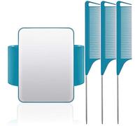 Puntaspilli magnetico da polso da cucito e da polso, con 3 pezzi, pettine a coda di topo in acciaio inox, per cucire ogni giorno a mano (blu scuro)