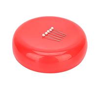 Puntaspilli Magnetico Rotondo, 3,9 X 3,9 X 1,2 Pollici Custodia Magnetica Per Porta Spilli Per Aghi da Cucito Per Aghi da Cucito, Spille da Spinta, Spille Per Capelli(Rosso)