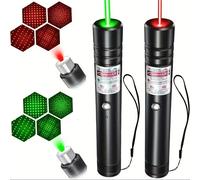 Puntatore laser verde ricaricabile USB, strumento pratico adatto per attività notturne e all'aperto, campeggio, regalo per amici, forniture per animali domestici Luce verde,Luce rossaABS