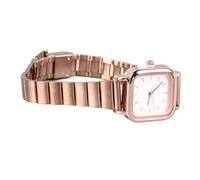 Puntatore Orologio, Movimento Al Quarzo Anti -sbiadimento della Moda Lussuosa Impermeabile per le Donne per Affari (Cinturino in oro rosa con quadrante bianco)