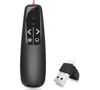 Puntatore Presenter Wireless, 2 in 1 USB Type C Telecomando Presentazioni Powerpoint, Penna Telecomando Slide PC adatto per PPT, Prezi (Batterie Non Incluse)