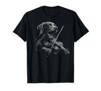Puntatore tedesco a pelo corto che suona violino violinista cane Maglietta