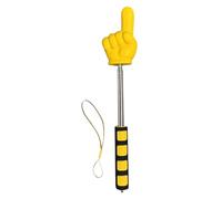 Puntatore telescopico per insegnanti, 35,1 cm, puntatore dimostrativo con manico morbido, puntatore a forma di dita, per studenti focalizzati sulla lezione dell'insegnante, KYm323 (giallo, 8 cm x 35
