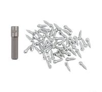 Punte a vite in carburo, 50 pezzi, per trazione su strade ghiacciate, sentieri innevati e fuoristrada, per più veicoli (50 pezzi, 12 x 4 mm)