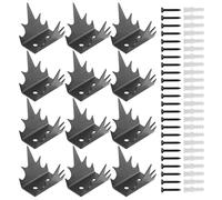 Punte Antiscavalcamento - Dispositivo Di Difesa In Metallo 12 Pezzi | Punte Di Sicurezza In Metallo A Prova Di Furto E Anti Arrampicamento,Per Esterno Giardino Cortile Tetto Balcone E Casa Contro Intr