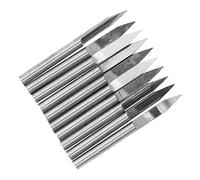 Punte CNC, 10 Punte per Incisione Acciaio al Tungsteno Durevole Elevata Durezza Resistenza all'Usura Punte a V per Router CNC per Plastica Legno Fibra di Vetro (0,2 mm)