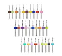 Punte da PCB micro 30 pezzi Punte da trapano in metallo duro da carburo con circuito stampato da 1/8 ", da 0,1 mm a 3,0 mm Punte da trapano con inserti in metallo duro per carburo