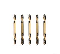 Punte da trapano a doppia testa in HSS, 5 pezzi, per forare metallo, acciaio inossidabile, alluminio, plastica e legno duro, con trapano (4,2 mm)