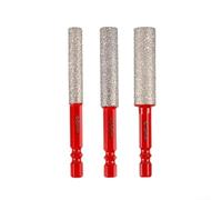 Punte da trapano da 6/8/10/12 mm per foratura di piastrelle a secco e rettifica leggera, con gambo esagonale, per l'uso con trapani ricaricabili 48 V + e trapani manuali 600 W + (8+10+12 mm)