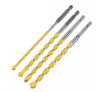 Punte da trapano in carburo di tungsteno, lunghe 160 mm, per calcestruzzo e mattoni, set da 4 pezzi con codolo esagonale
