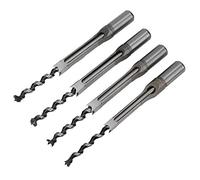 Punte da Trapano per Fori Quadrati da 4 Pezzi, Punta da Trapano per Mortasa con Foro Quadrato per la Lavorazione del Legno da 11 a 12,7 Mm Punta da Trapano per Scalpello a