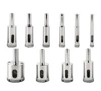 Punte Da Trapano Per Il Taglio Di Fori,10 Pezzi Kit Di Attrezzi In Acciaio Inossidabile Ad Alta Resistenza | Punte Da Trapano Cave Per Fori - Per Rame Marmo Granito Acciaio Inossidabile Ceramiche Ferr