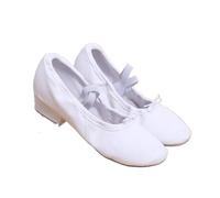 Punte Danza Classica Scarpe da Ballo di qualità for Le Donne in Pelle con Tacco Medio, Ragazze, Donne, Balletto, Danza del Ventre, Yoga, Scarpe da Ballo, Scarpe da Insegnante (Color : Canvas White,