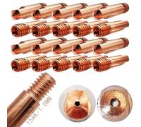 Punte di contatto per saldatura, Dujelixa 1.0mm ugelli per saldatura portatili 15AK, 20 pezzi ugelli per saldatura M6 Mig per accessori per pistole di saldatura 15AK MIG/MAG Parti soggette ad usura