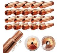 Punte di contatto per saldatura, Dujelixa ugelli Mig M6, 20 ugelli per saldatura a gas 15AK, ugelli per saldatura portatili per accessori per pistole di saldatura MIG/MAG 15AK Consumabili MIG1,2 mm