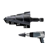 Punte di perforazione in metallo, bit di perforazione a passo,Bit di perforazione a passo di durezza ad alta durezza multifunzionale - Strumenti di montaggio robusti per la ristrutturazione della