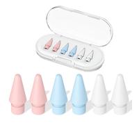 Punte di ricambio colorate per Apple Pencil Pro/2a generazione/1a generazione/USB C, confezione da 6 punte resistenti all'usura, per controllo sensibile e preciso, con custodia, set di punte per