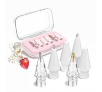 Punte di ricambio per Apple Pencil Pro, punte per penna aggiornate adatte per Apple 2a e 1a generazione USB-C, punte in metallo misto per accessori iPad con custodia, matita iPad Pro con portachiavi