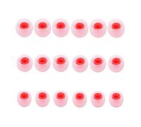 Punte di ricambio per auricolari, in silicone, punte per auricolari per cuffie, ideali per fori interni da 3,8 mm a 5,1 mm, 9 paia S/M/L, colore: rosso trasparente