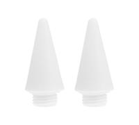 Punte di Ricambio per Stilo Touch Screen, 2 Pezzi, Bianco | Filettatura Esterna a Vite, Corpo in Abs, Testa Liscia e Disco Trasparente, per Tablet e Disegno Digitale