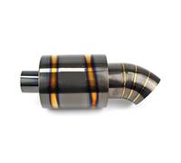 Punte Di Scarico Motociclette Auto Silenziatore Tubo Di Coda In Acciaio Inossidabile Uscita Di Scarico Tuning Universale Da Corsa Terminale Scarico Auto(A with vortex)