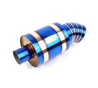 Punte Di Scarico Motociclette Per Auto Silenziatore Tubo Di Coda In Acciaio Inossidabile Uscita Di Scarico Tuning Universale Da Corsa Terminale Scarico Auto(B with vortex)