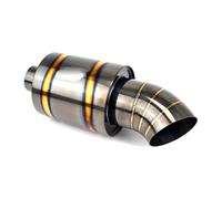 Punte Di Scarico Motociclette Per Auto Silenziatore Tubo Di Coda In Acciaio Inossidabile Uscita Di Scarico Tuning Universale Da Corsa Terminale Scarico Auto(A without vortex)
