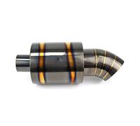 Punte Di Scarico Motociclette Per Auto Silenziatore Tubo Di Coda In Acciaio Inossidabile Uscita Di Scarico Tuning Universale Da Corsa Terminale Scarico Auto(A with vortex)