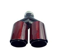 Punte di Scarico Punte Della Coda A Doppia Uscita Utilizzate Per La Modifica Dell'aggiornamento Dello Scarico Marmitta Universale Per Automobili Marmitta Coda(Left In63 out89mm)