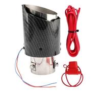 Punte di scarico - tubo di coda con luce a LED, punta silenziatore in acciaio inossidabile | PIPIPE EATTO FLAME per guida quotidiana, accessorio per auto elegante, estensione di scarico resistente all